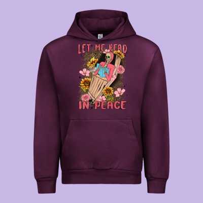Let Me Read In Peace Urban Hoodie Designed By Maliassmallbusiness