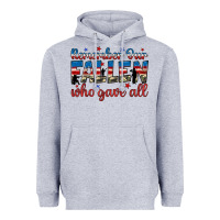Heather Grey remember our fallen who gave all Heavyweight Hoodie - JahusDesignShop