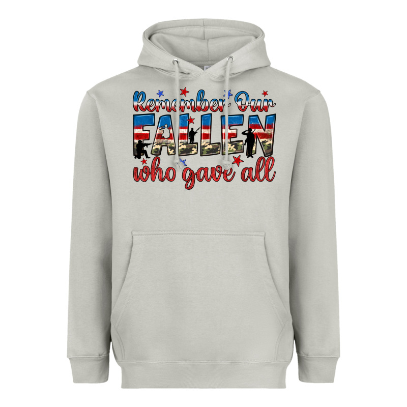 Remember Our Fallen Who Gave All Heavyweight Hoodie by JahusDesignShop | Teevron