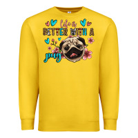 Lemon life is better with a pug Premium Sweatshirt - Jasminsmagicworld