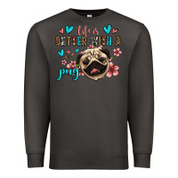 Smoke life is better with a pug Premium Sweatshirt - Jasminsmagicworld