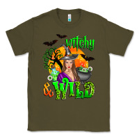 Army Green witchy and wild Classic Tee - Zillion Design Studio
