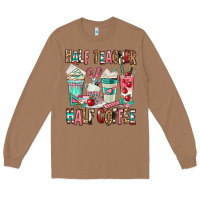 Toasted Coconut half teacher half coffee Long Sleeve Tee - texasbilliewilder
