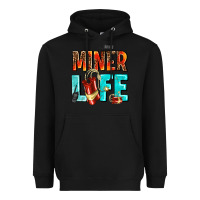Black miner life Heavyweight Hoodie - AdoDesignShop