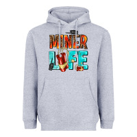 Heather Grey miner life Heavyweight Hoodie - AdoDesignShop