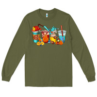Army Green firefighter coffee cups Long Sleeve Tee - AdoDesignShop