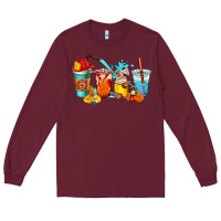 Burgundy firefighter coffee cups Long Sleeve Tee - AdoDesignShop