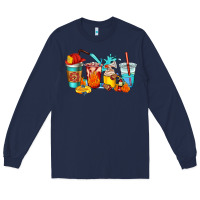 Navy firefighter coffee cups Long Sleeve Tee - AdoDesignShop