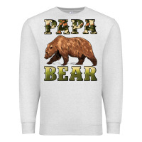 Oatmeal Heather papa bear Premium Sweatshirt - Artiststas