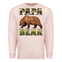 Pale Pink papa bear Premium Sweatshirt - Artiststas