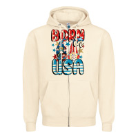 Sandshell Born in USA gnomes 4th of July Zipper Hoodie - CowGirlArtShop
