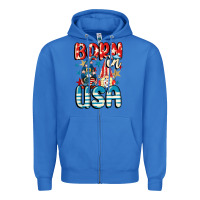 True Royal Born in USA gnomes 4th of July Zipper Hoodie - CowGirlArtShop