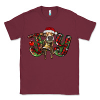 Burgundy christmas joy with heifer Classic Tee - RanaPortraitStore