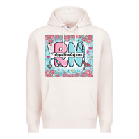 Pale Pink registered nurse rn Premium Hoodie - MaliasSmallBusiness