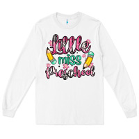 White little miss preschool Long Sleeve Tee - Zillion Design Studio