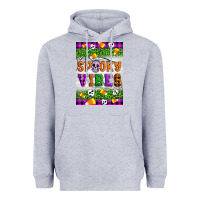 Heather Grey Halloween Spooky Vibes Heavyweight Hoodie - Artiststas