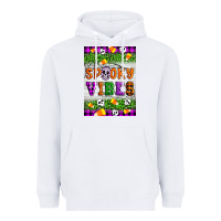 White Halloween Spooky Vibes Heavyweight Hoodie - Artiststas