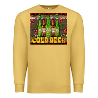 Antique Gold cold beer with beer bottles Premium Sweatshirt - AdoDesignShop