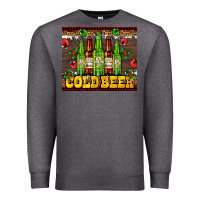 Charcoal Heather cold beer with beer bottles Premium Sweatshirt - AdoDesignShop