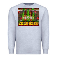 Heather Grey cold beer with beer bottles Premium Sweatshirt - AdoDesignShop