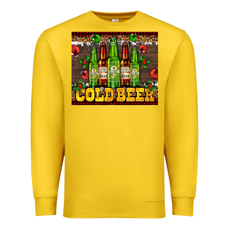 Cold Beer With Beer Bottles Premium Sweatshirt by AdoDesignShop | Teevron
