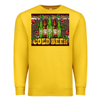 Lemon cold beer with beer bottles Premium Sweatshirt - AdoDesignShop