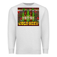 Oatmeal Heather cold beer with beer bottles Premium Sweatshirt - AdoDesignShop