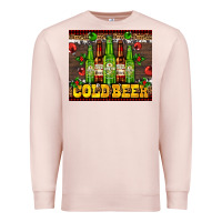 Pale Pink cold beer with beer bottles Premium Sweatshirt - AdoDesignShop