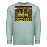 Seafoam cold beer with beer bottles Premium Sweatshirt - AdoDesignShop