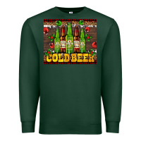 Sports Green cold beer with beer bottles Premium Sweatshirt - AdoDesignShop