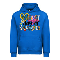 Cobalt my first day of kindergarten Urban Hoodie - NancyCooperArtShop
