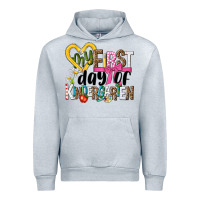 Heather Grey my first day of kindergarten Urban Hoodie - NancyCooperArtShop