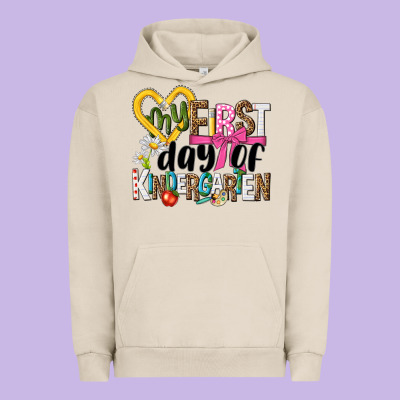 My First Day Of Kindergarten Urban Hoodie Designed By Nancycooperartshop