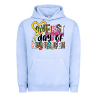 Pigment Grape Ice my first day of kindergarten Urban Hoodie - NancyCooperArtShop