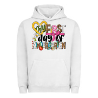Pigment Lunar Rock my first day of kindergarten Urban Hoodie - NancyCooperArtShop