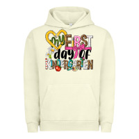 Pigment Pistachio my first day of kindergarten Urban Hoodie - NancyCooperArtShop