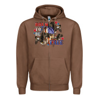 Born To Be Free 4th Of July Zipper Hoodie | Teevron