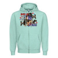 Seafoam Born to be free 4th of july Zipper Hoodie - CowGirlArtShop