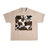 French Oak cowhide and leopard pattern Urban Heavy Tee - RanaPortraitStore