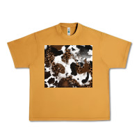 Peanut Butter cowhide and leopard pattern Urban Heavy Tee - RanaPortraitStore