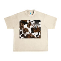 Sandshell cowhide and leopard pattern Urban Heavy Tee - RanaPortraitStore
