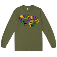 Army Green mardi gras mask Long Sleeve Tee - RanaPortraitStore