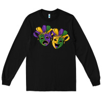 Black mardi gras mask Long Sleeve Tee - RanaPortraitStore