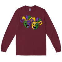 Burgundy mardi gras mask Long Sleeve Tee - RanaPortraitStore