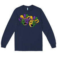Navy mardi gras mask Long Sleeve Tee - RanaPortraitStore