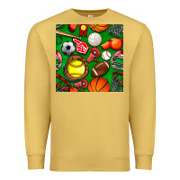 Antique Gold physical education class seamless pattern Premium Sweatshirt - BundleAndBundleShop