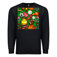 Black physical education class seamless pattern Premium Sweatshirt - BundleAndBundleShop