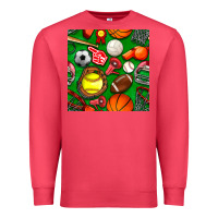 Cardinal physical education class seamless pattern Premium Sweatshirt - BundleAndBundleShop