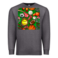 Charcoal Heather physical education class seamless pattern Premium Sweatshirt - BundleAndBundleShop
