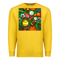 Lemon physical education class seamless pattern Premium Sweatshirt - BundleAndBundleShop